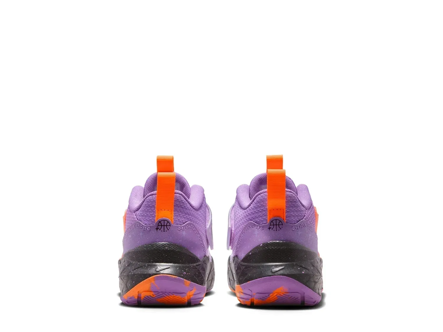 Кроссовки баскетбольные Team Hustle D 12, Nike, фиолетово-оранжевый — фото 2