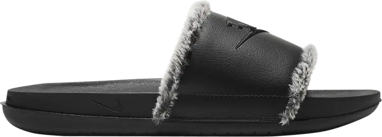 Сандалии Nike Wmns OffCourt Leather Slide 'Black Fur', черный