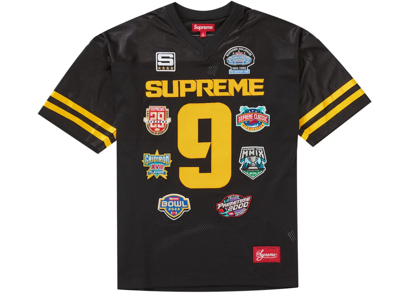 Мужская футбольная джерси с вышивкой Supreme Championships Jersey Supreme, Black