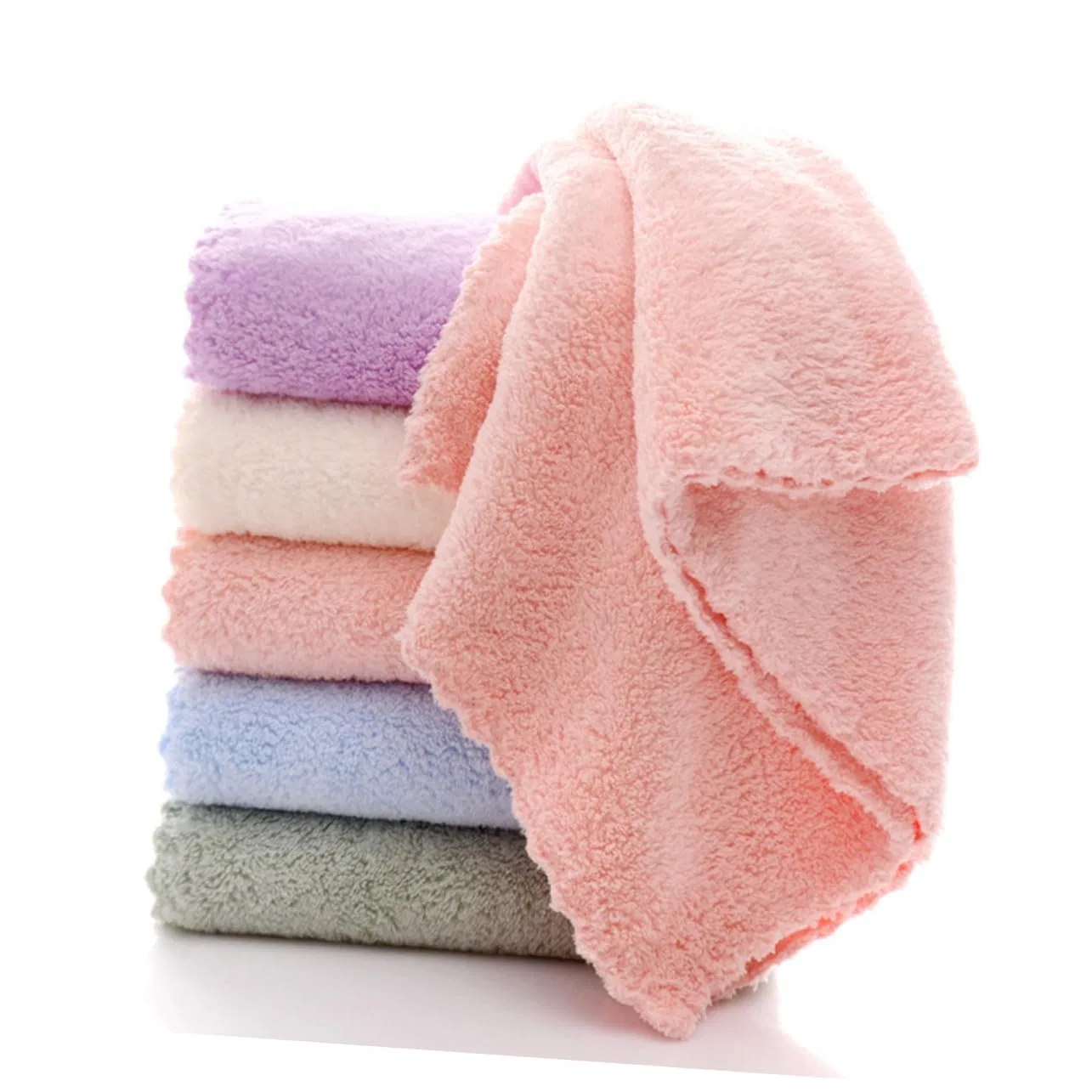 Салфетки для лица Microfibre, FOMIYES, 10 шт, 30x30 см, Assorted Colours — фото 4