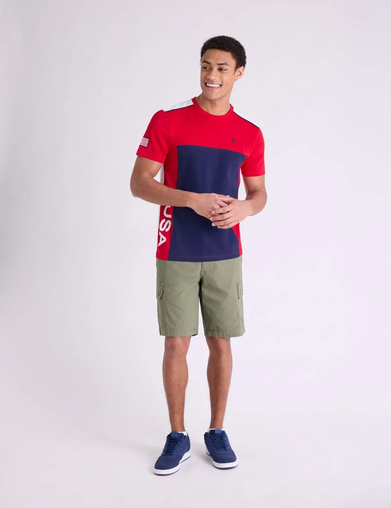 Мужские шорты U.S. Polo Assn. Ripstop Cargo, серо-зеленый — фото 3