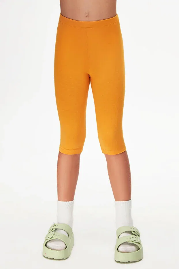 Детские леггинсы для девочек хлопковые Capri Lovetti, Cadmium Yellow — фото 2
