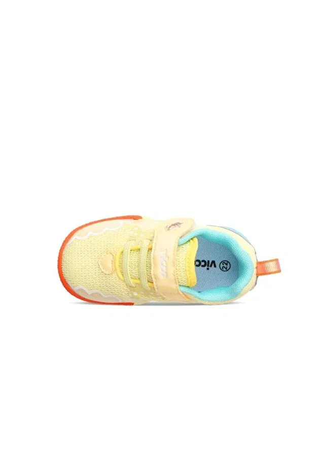 Детские ползунки-обувь с полосками Sia yellow first step sneakers Vicco, Yellow — фото 3