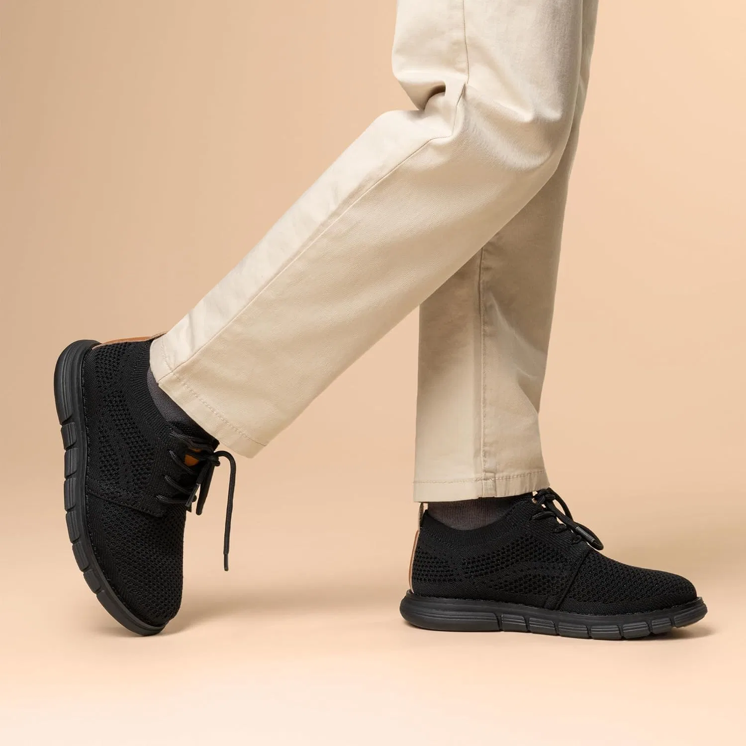 Детские кожаные оксфорды для мальчиков с сеткой Bruno Marc, All Black — фото 2