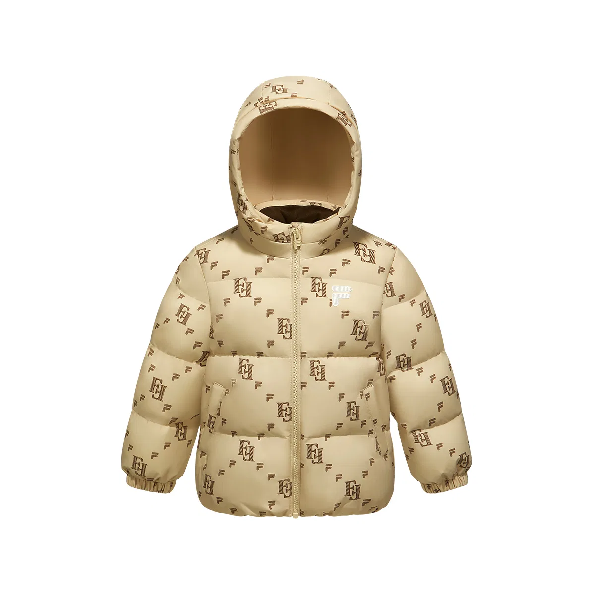 Детский пуховик с капюшоном утепленный All over Print 3 FILA KIDS, All over Print 3