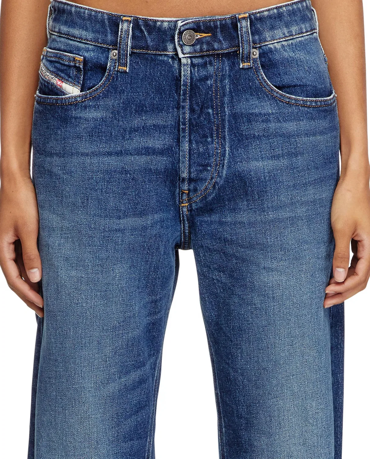 Женские джинсы прямого кроя с низкой посадкой Diesel, Azul Denim — фото 3