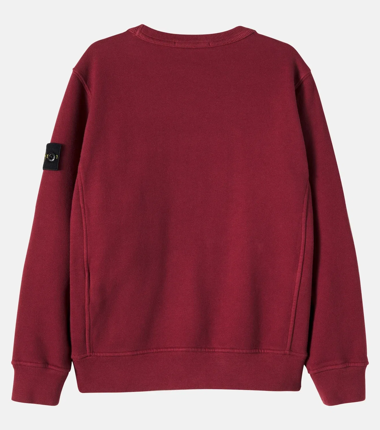 Свитшот хлопковый с логотипом Compass Stone Island Junior, бордовый — фото 3