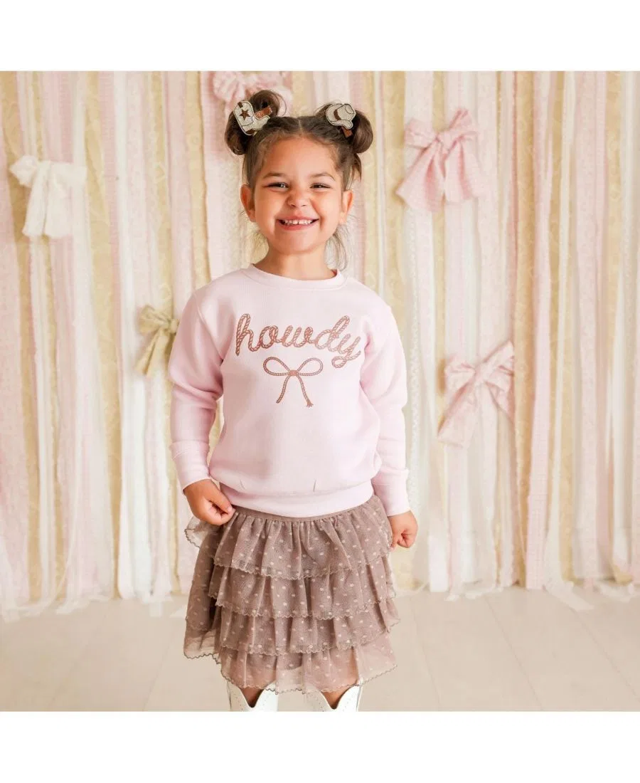 Свитшот с принтом Howdy Darling Western Sweet Wink, Ballet Pink — фото 3
