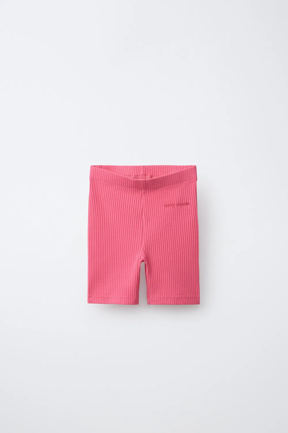 Велолеггинсы в рубчик с тисненым текстом ZARA, Coral