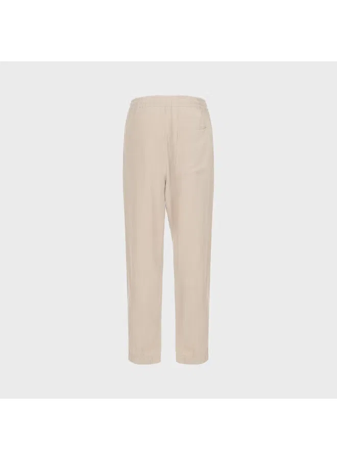 Брюки зауженные из льняной смеси Zara, абрикосовый — фото 3