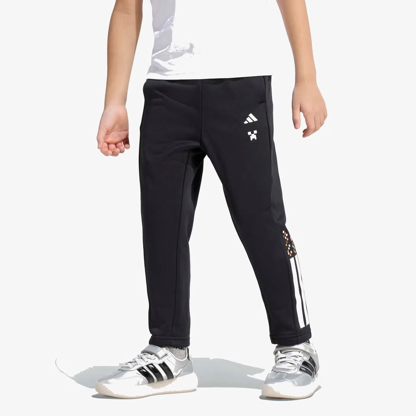 Штаны тренировочные с принтом Minecraft Adidas, черный — фото 2