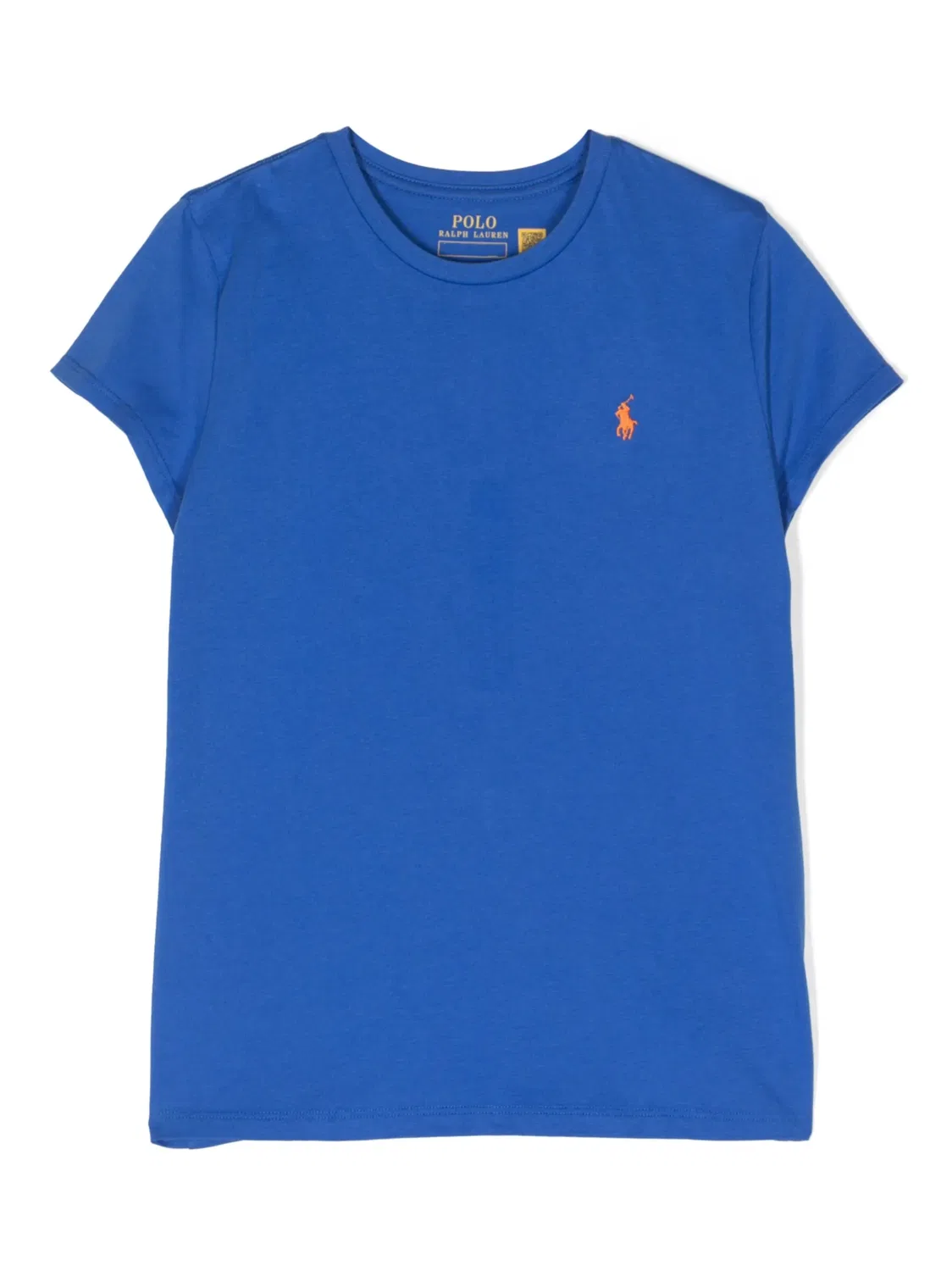 Детская футболка с вышитым логотипом Polo Ralph Lauren, синий