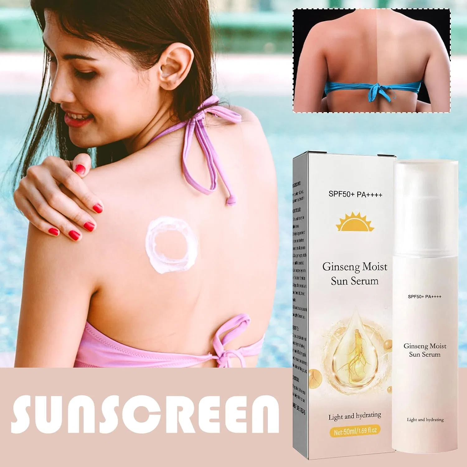 Солнцезащитный сыворотка SPF 50+ с женьшенем, 50 мл Generisch — фото 4
