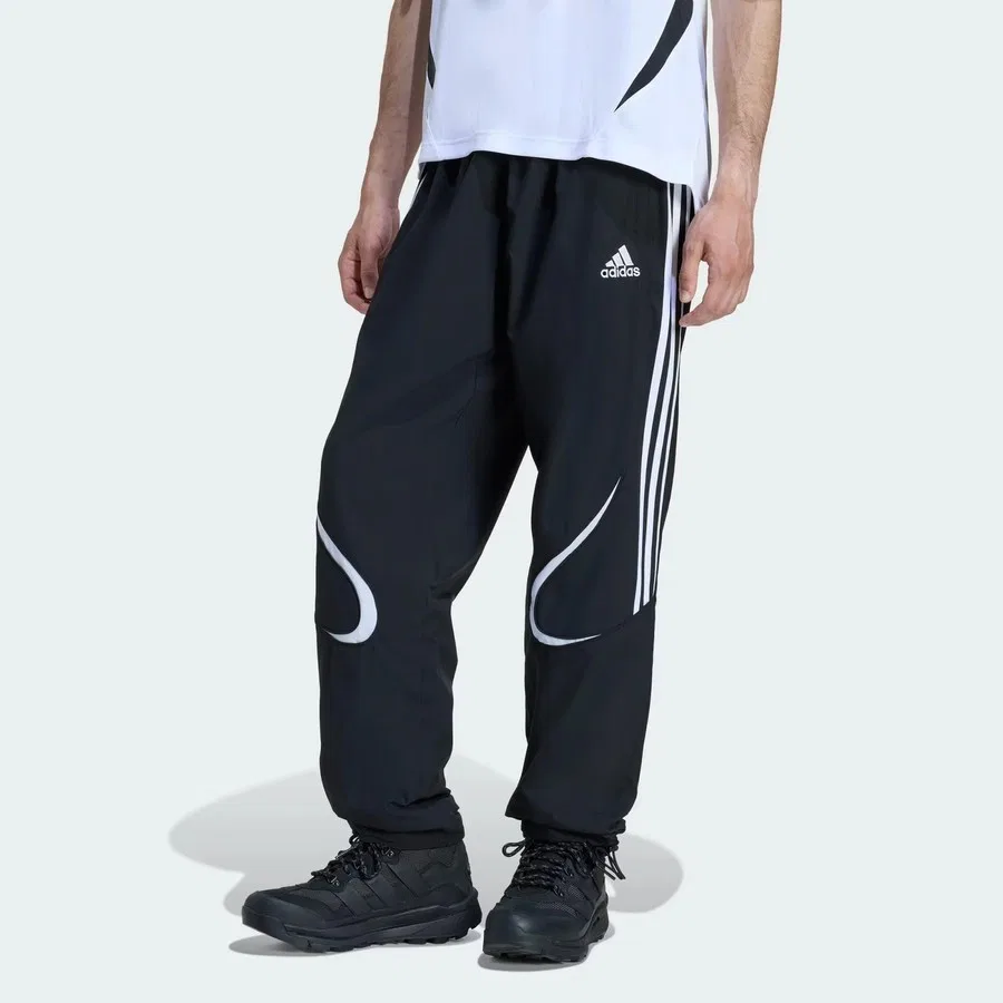 Спортивные штаны oversize с принтом Teamgeist Adicolor adidas, Черный
