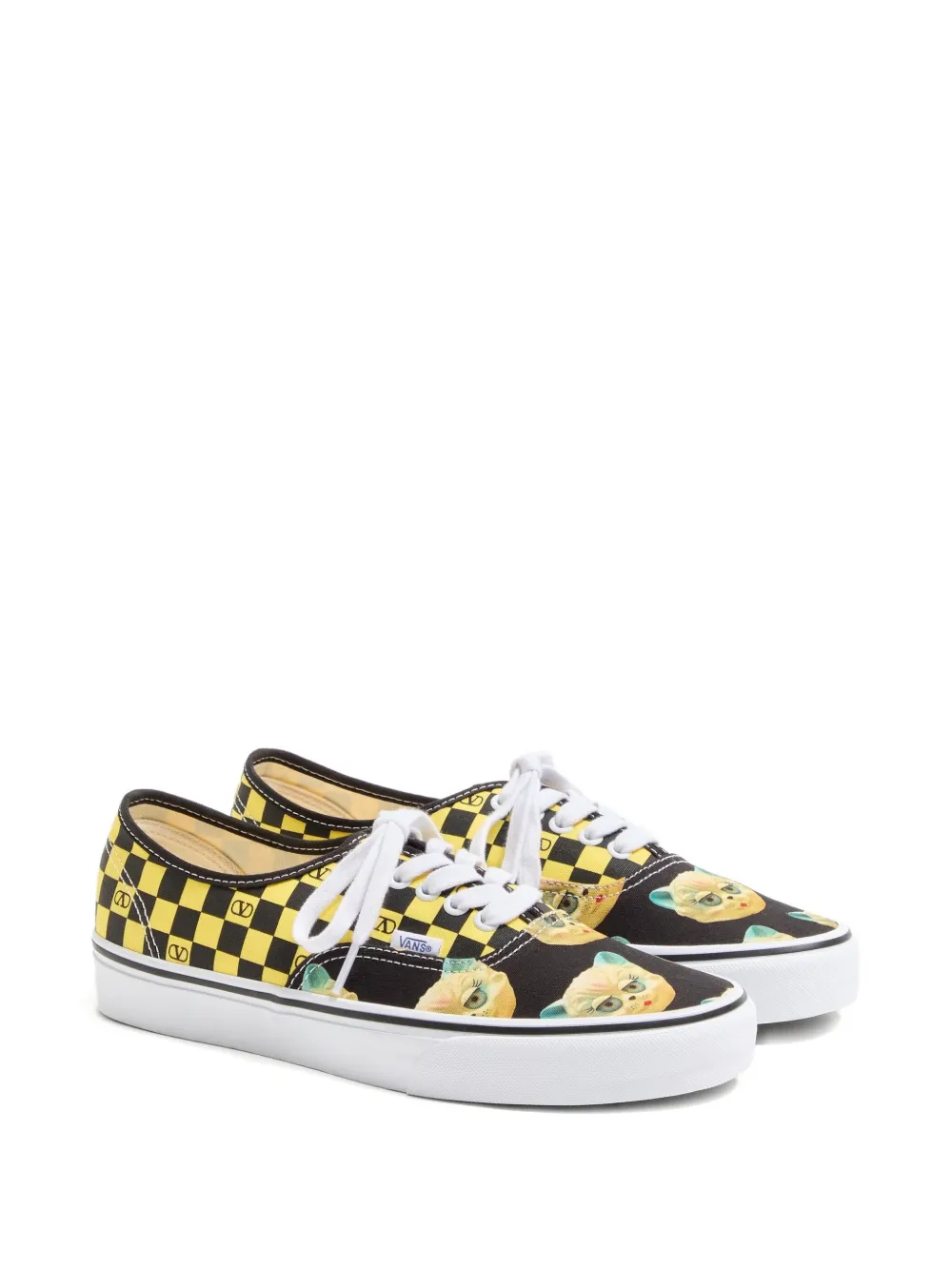 Кеды с логотипом и принтом Le Chat de la Maison из коллаборации с Vans Valentino Garavani, черный — фото 2