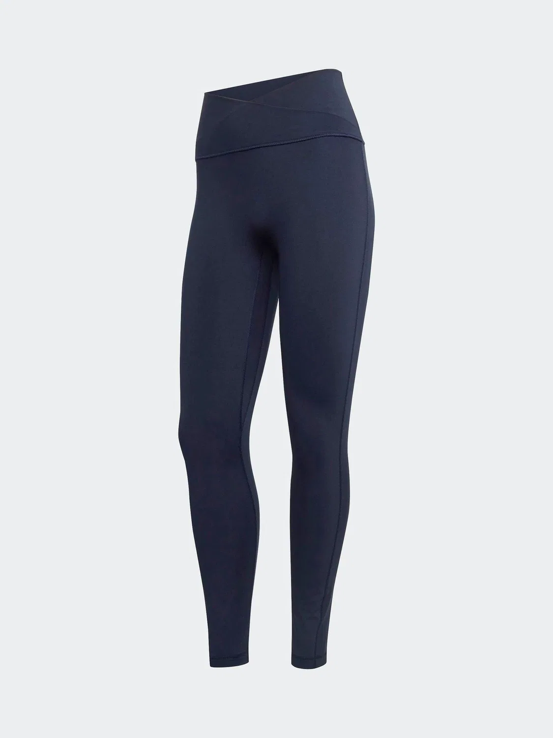 Леггинсы с завышенной талией adidas Black 3-Stripes Studio All Me 7/8 X Over, черный — фото 3