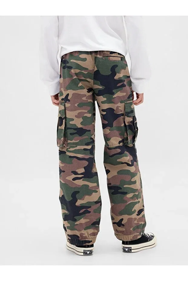 Детские брюки для мальчиков из хлопка с камуфляжем Gap, Camouflage-003 — фото 4