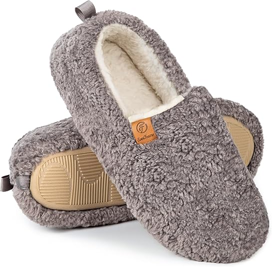 Тапочки EverFoams Soft Curly Full Slippers Memory Foam, серый — фото 4