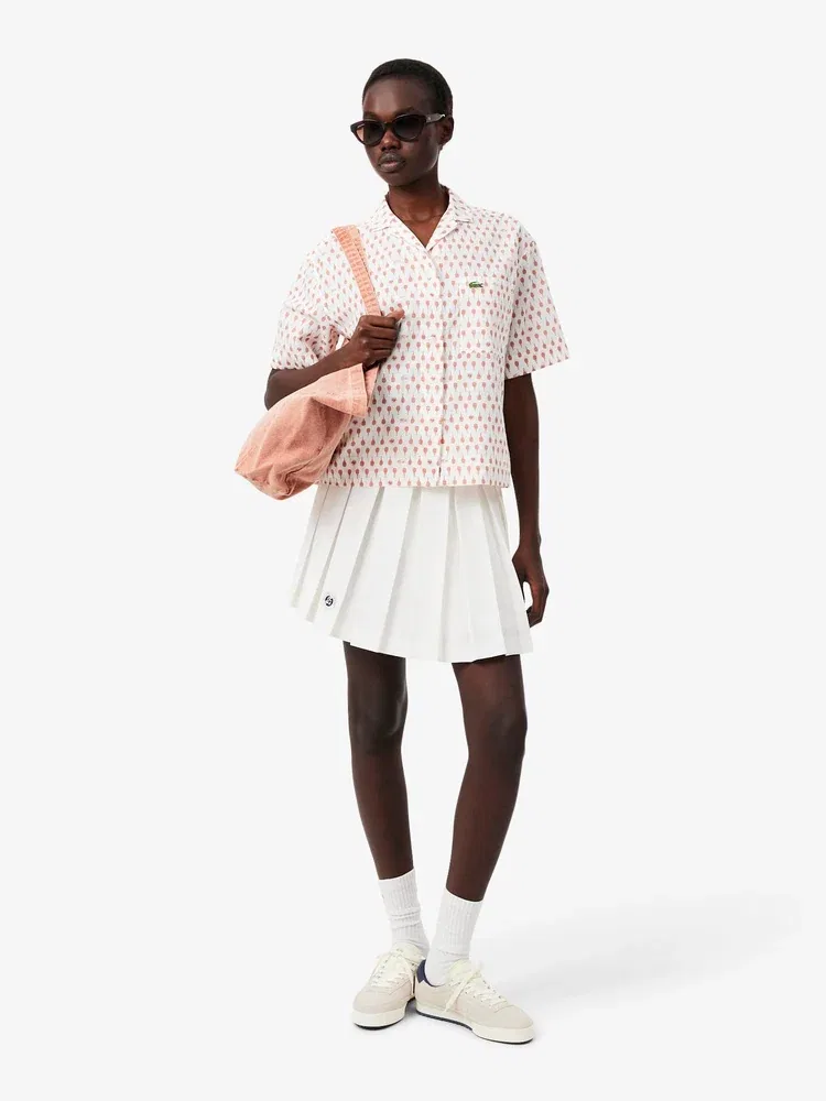 Юбка теннисная LACOSTE Roland Garros, White — фото 4