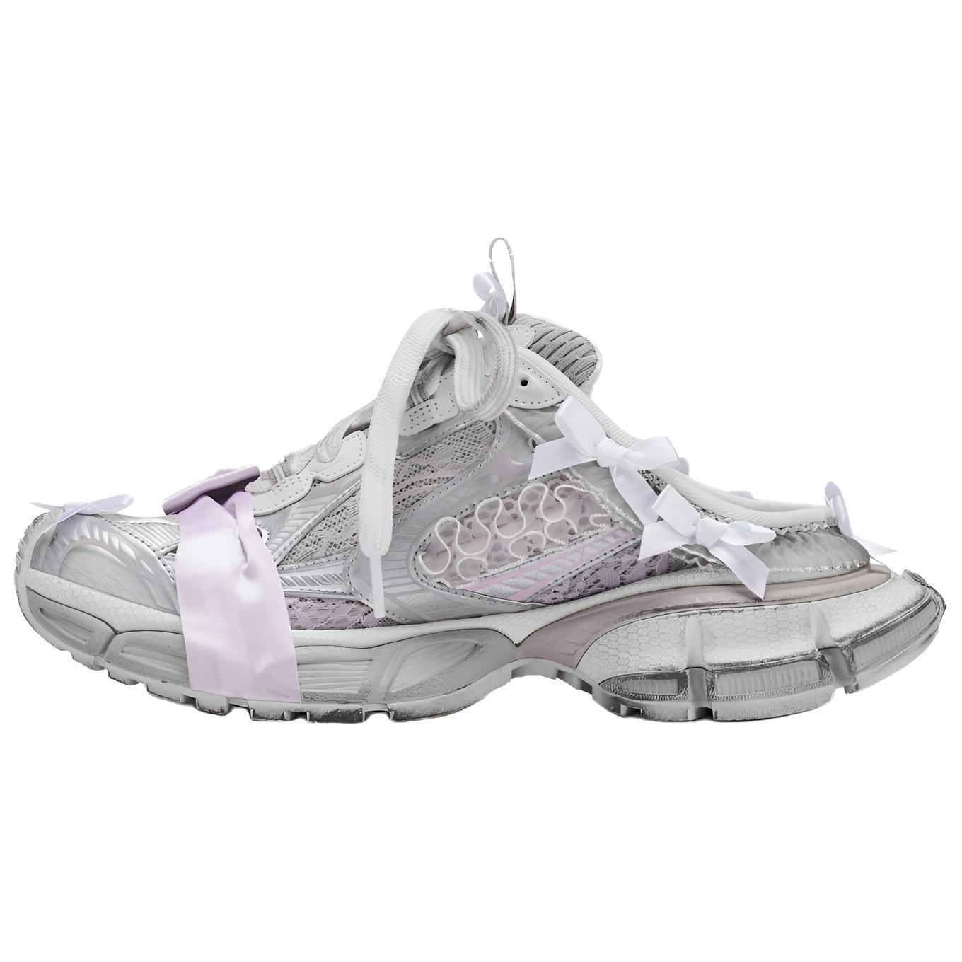 Balenciaga Женские кроссовки 3XL Lace Low Top Chunky, белые