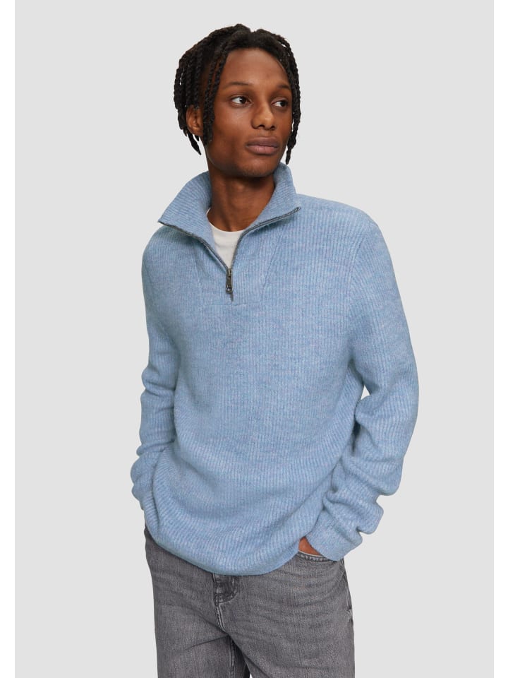 

Пуловер QS Strickpullover langarm, синий