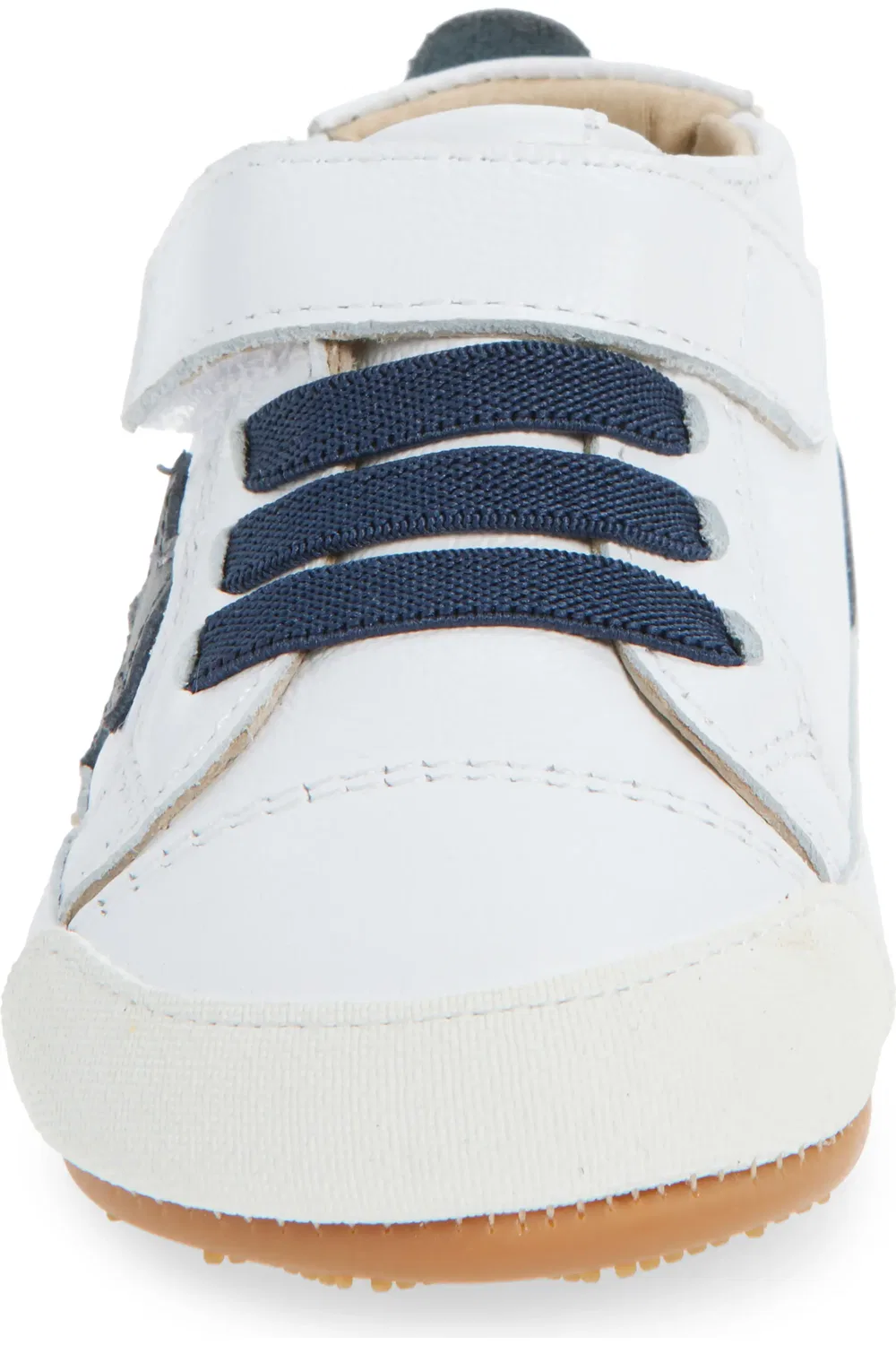Детские кроссовки на регулируемой липучке Platinum Bub OLD SOLES, Snow/Navy/Navy — фото 4