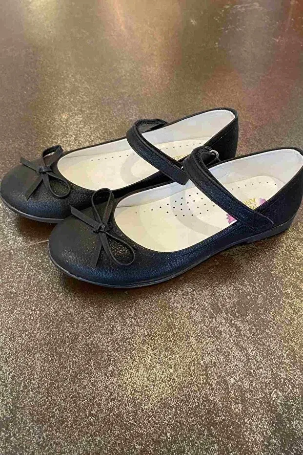 Детские балетки для девочек без каблука Moona Kids, Black