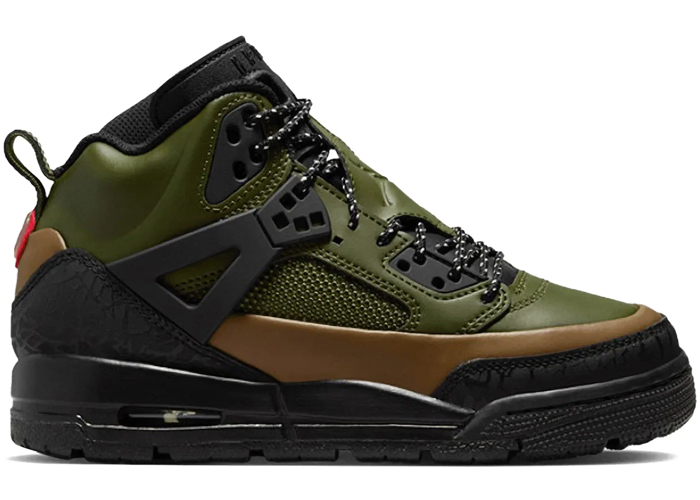 Детские кроссовки Lifestyle Jordan Spizike Winterized Jordan, Legion Green Military Brown University Red Black