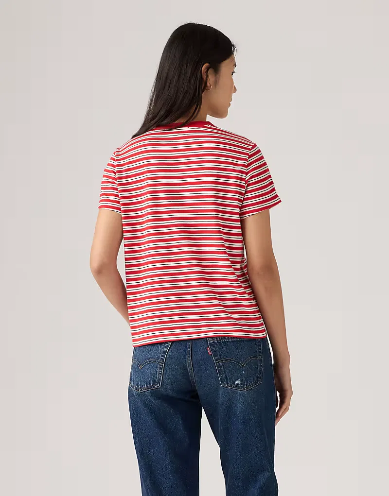 Футболка Levi's Favorite из хлопка в полоску, красный — фото 2