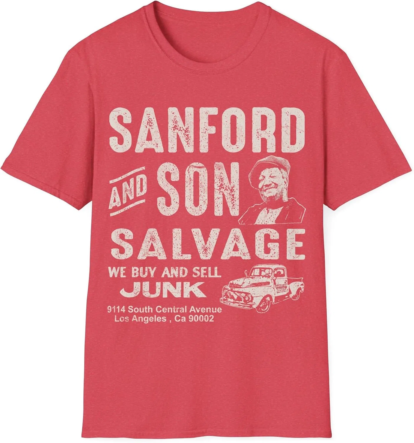 Футболка с принтом Sanford and Son Gildan 64000, Heather Red
