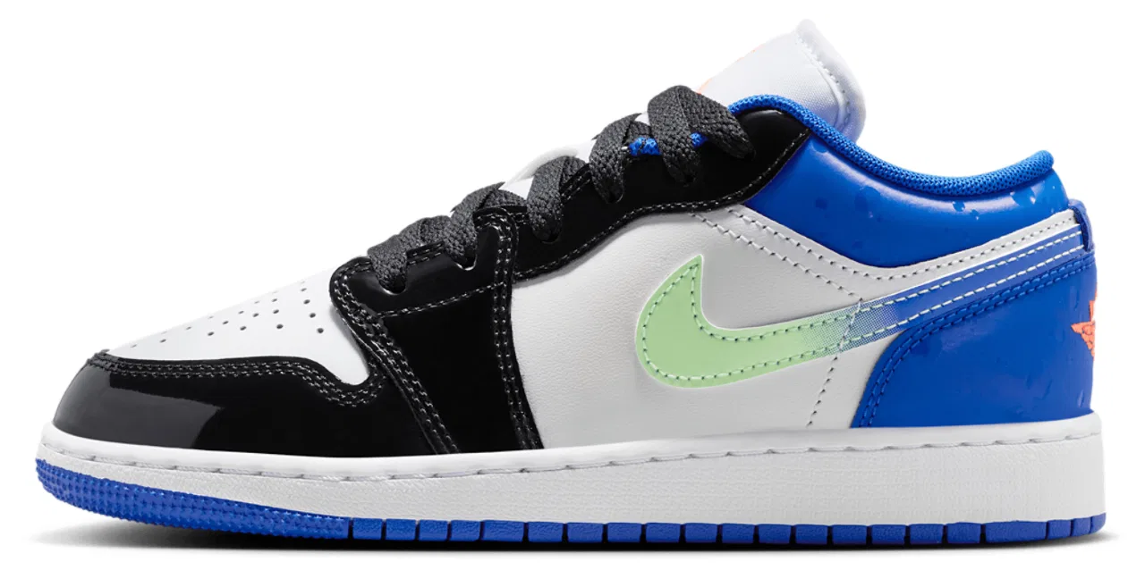 Кроссовки для мальчиков AJ 1 Low SE Jordan, цвет Blue/Orange/White — фото 2