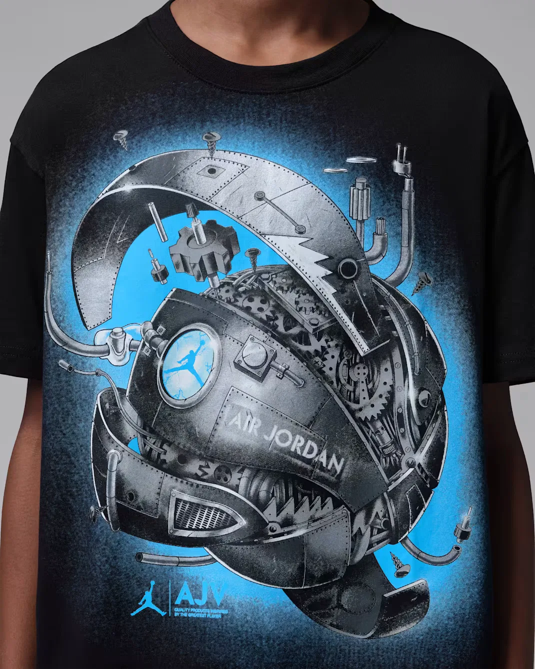Детская футболка AJV Mech Ball Jordan, Black — фото 4