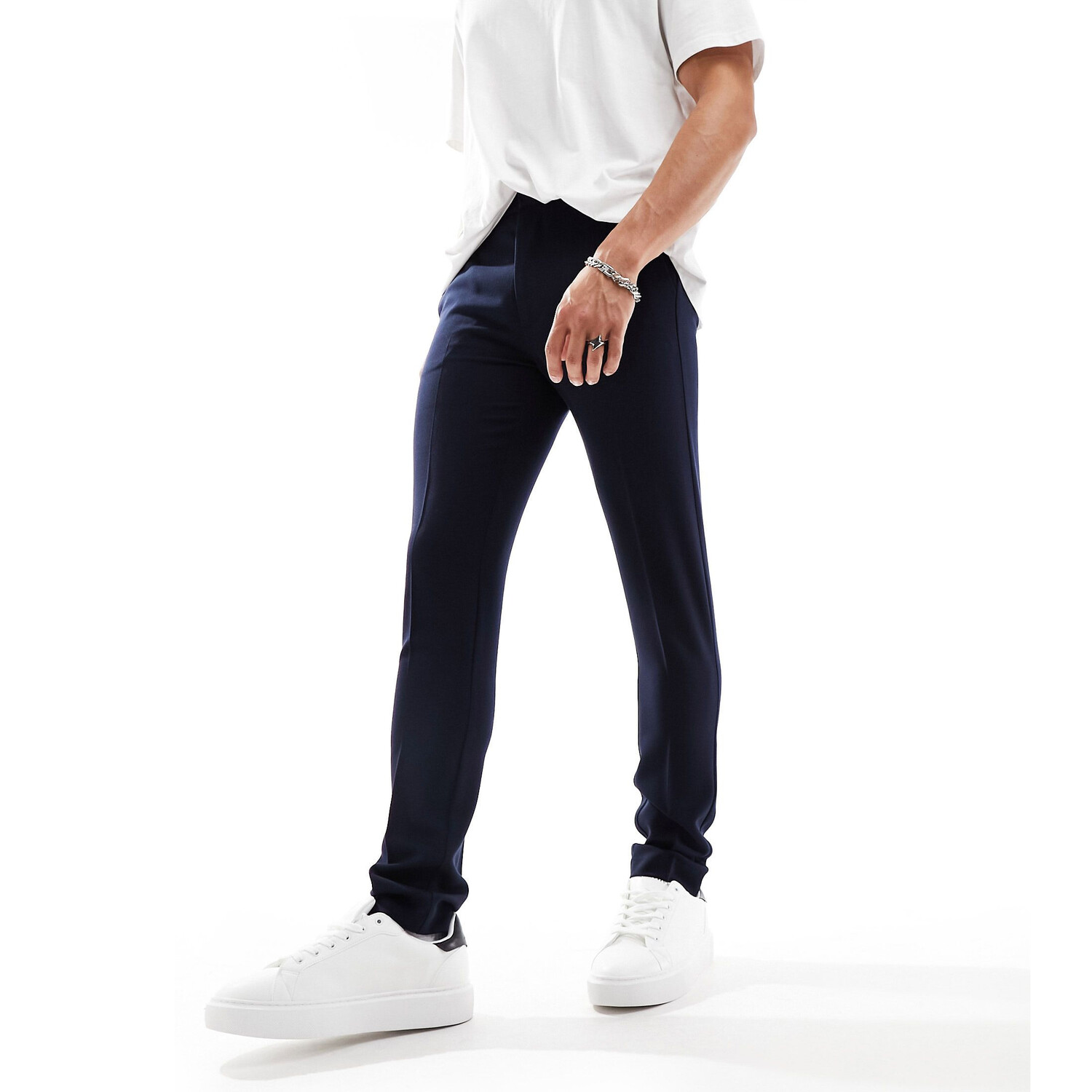 

Брюки Asos Design Skinny Smart, темно-синий
