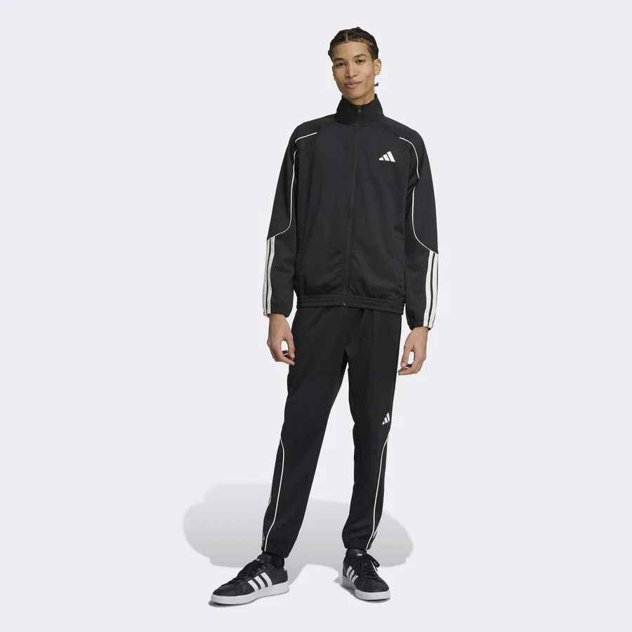 Спортивный костюм с длинным рукавом и брюками adidas Stadium, Черный