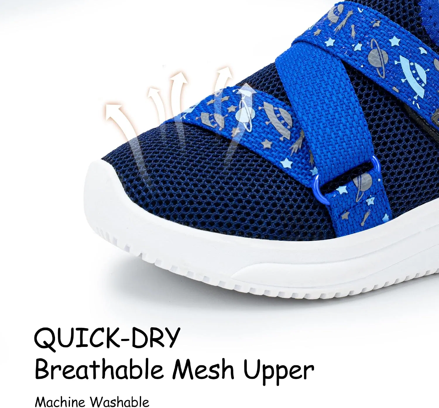 Детские кроссовки для мальчиков и девочек легкие дышащие SKYWHEEL, Navy Toddler Shoes — фото 3