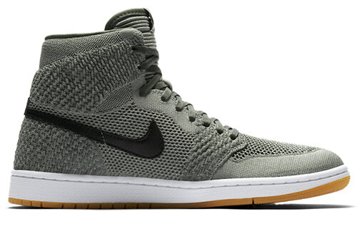 Кроссовки 1 ретро высокие flyknit Air Jordan, зеленый — фото 2