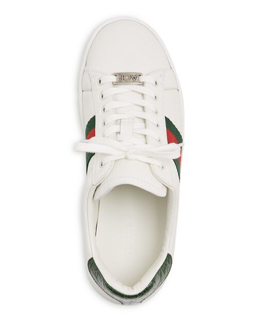 Женские низкие кеды Ace Gucci, цвет White — фото 3