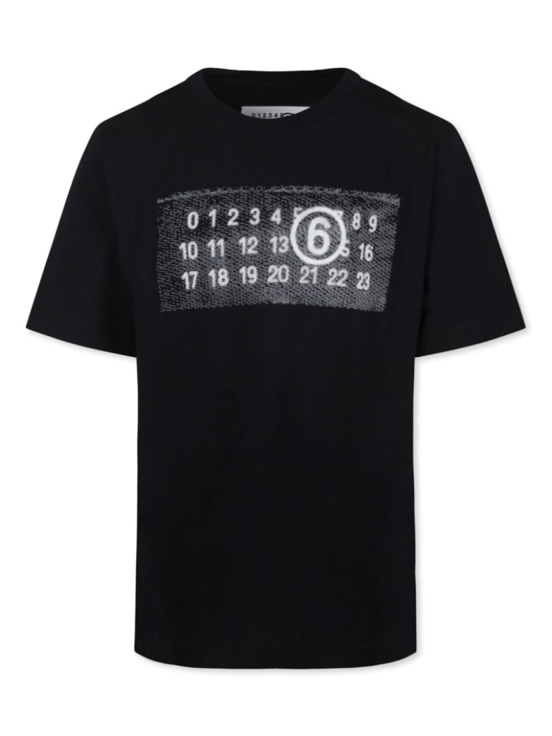 

Футболка с принтом цифр MM6 Maison Margiela Kids, черный