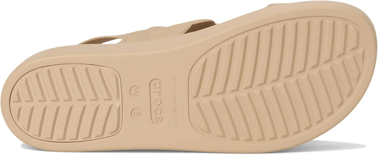 Женские сандалии на танкетке Crocs Brooklyn с плетеным верхом, 2-Chai. — фото 3