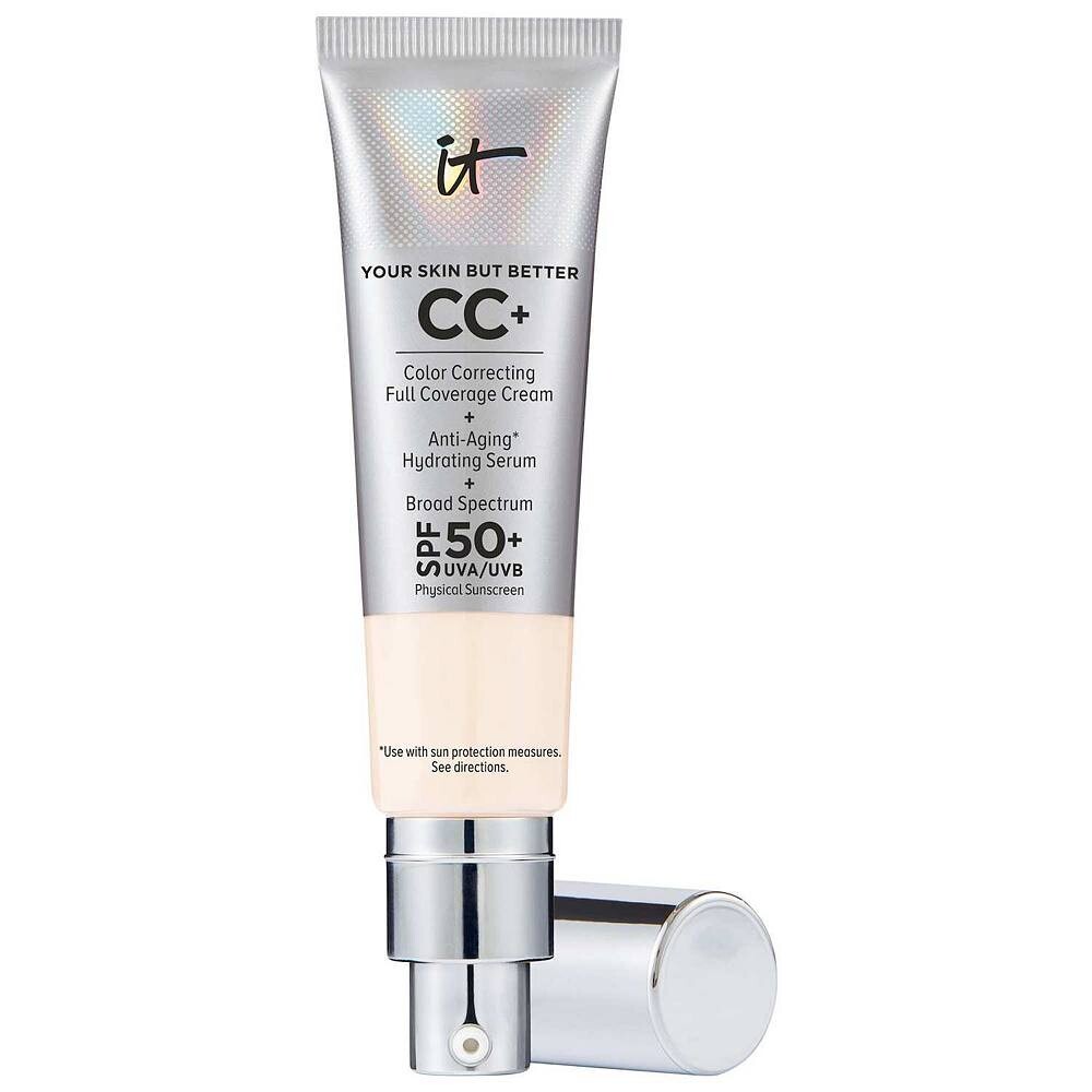 

IT Cosmetics CC+ Крем-основа для коррекции цвета с полным покрытием и SPF 50+, цвет Fair Porcelain