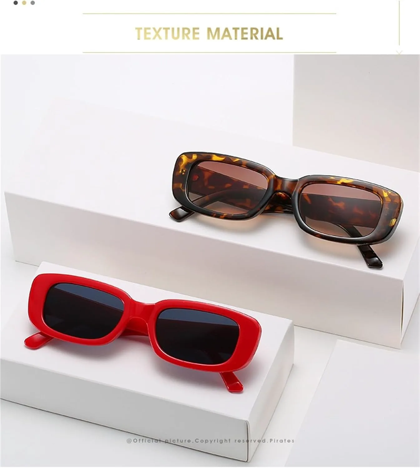 

Мужские солнцезащитные очки квадратной формы, маленькая оправа; женские солнцезащитные очки для активного отдыха, отпуска и поездок на работу Generic, Red