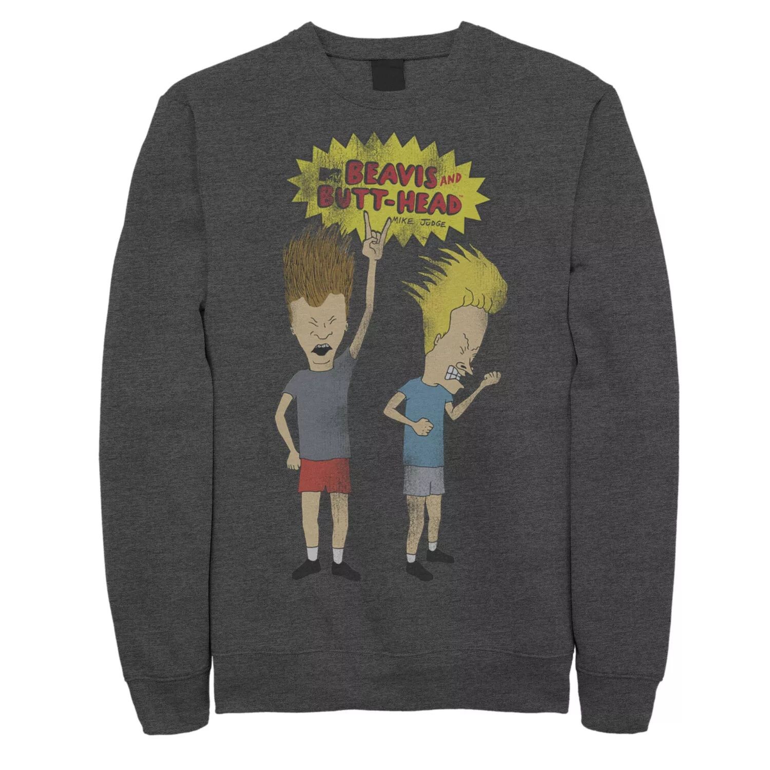 

Мужской свитшот с портретом и логотипом Beavis and Butthead Rocking Out Licensed Character