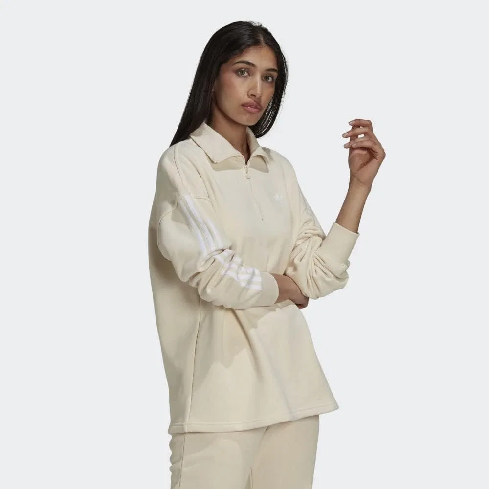 Куртка adidas Essential Qtr Zip, кремовая — фото 4
