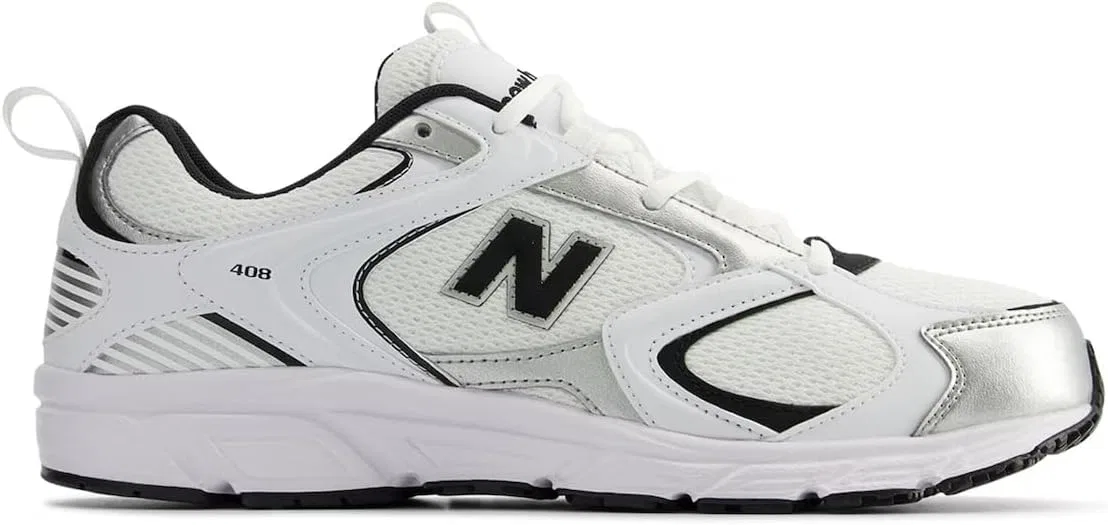 Кроссовки New Balance Herren 408 V1, White Silver Black — фото 3