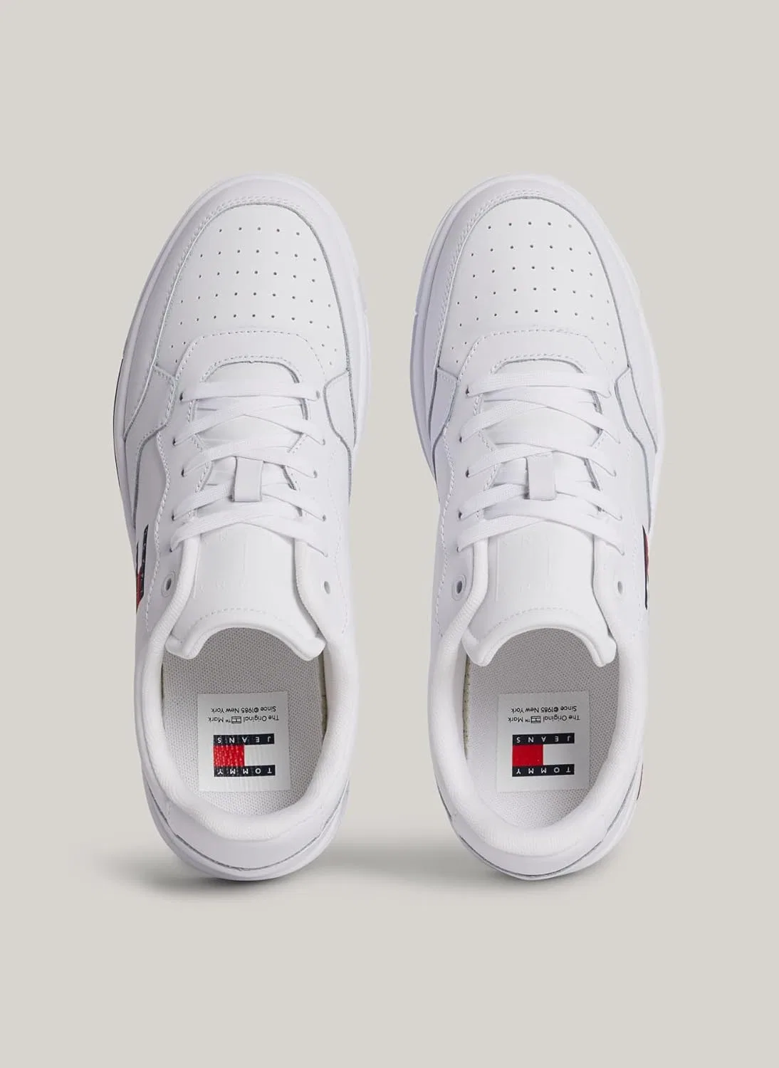 Мужские кроссовки Tommy Jeans Cupsole в стиле ретро, ​​базовая модель, White — фото 4