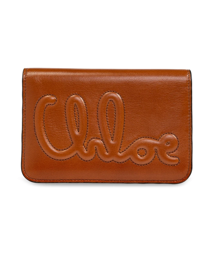 

Кожаный кошелек Chloé, коричневый