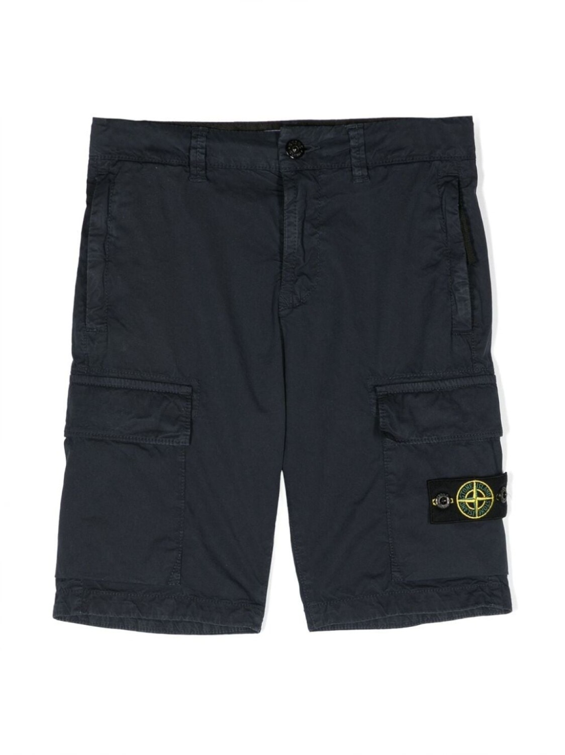 

Stone Island Junior шорты-бермуды с нашивкой-логотипом, синий