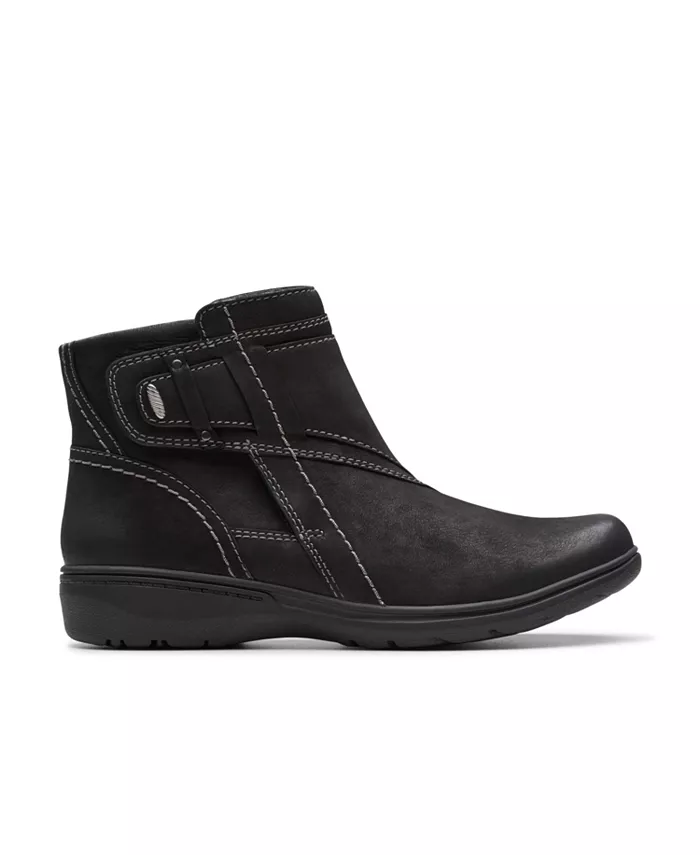 Женские ботинки Clarks Carleigh Style кожаные с контрастной строчкой, черный — фото 2