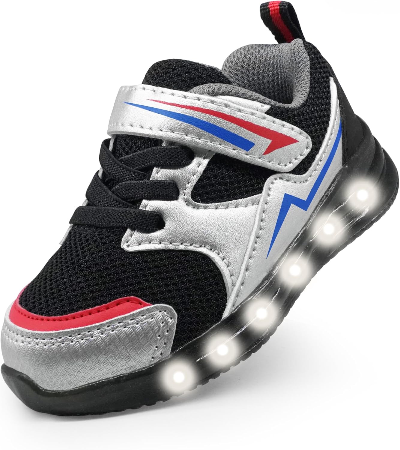 

Детские кроссовки Floranate с подсветкой для мальчиков и девочек, светящиеся LED, легкие для прогулок и тенниса, для малышей и маленьких детей, черный