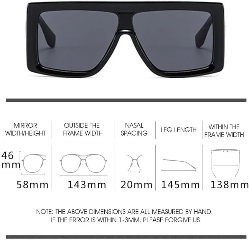 

Модные солнцезащитные очки большого размера для женщин, винтажные очки в крупной оправе для мужчин, солнцезащитные очки с защитой от УФ-излучения UV400 TVTBBVV, Blue